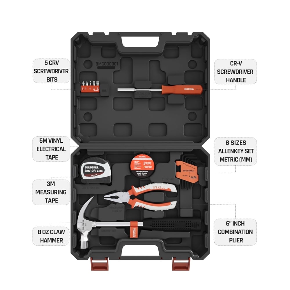 18 Pieces Hand Tool Kit for Home