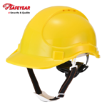 SAFEYEAR W 018 YELLOW ABS VENTILATED SAFETY HELMET WITH ADJUSTABLE RATCHET