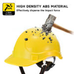 SAFEYEAR W 018 YELLOW ABS VENTILATED SAFETY HELMET WITH ADJUSTABLE RATCHET