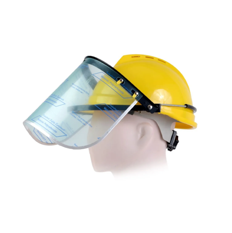 SAFEYEAR W 018 SAFETY HELMET WITH BLUE EAGLE A2 BRACKET AND FC25 VISOR FACE SHIELD