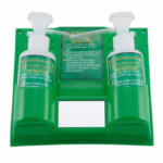 EWB02 EMERGENCY WALL MOUNT EYE WASH DOUBLE BOTTLE STATION