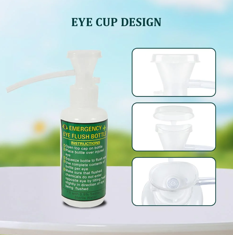 EWB02 EMERGENCY WALL MOUNT EYE WASH DOUBLE BOTTLE STATION